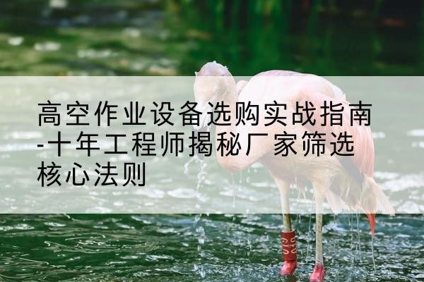 北戴河剪叉式升降机厂家-高空作业设备选购实战指南-十年工程师揭秘厂家筛选核心法则