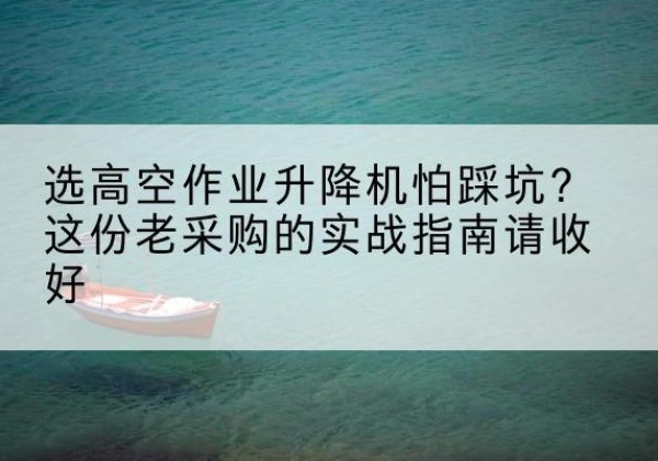 北戴河高空作业升降机厂家推荐-选高空作业升降机怕踩坑？这份老采购的实战指南请收好
