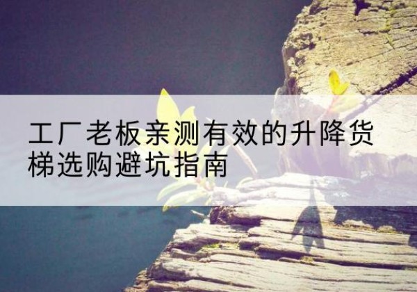 北戴河升降货梯怎么选-工厂老板亲测有效的升降货梯选购避坑指南
